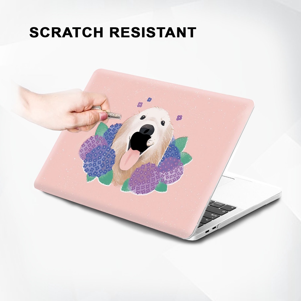 Case Casing Protective Pelindung Laptop Macbook Air Pro 13 M1 M2 2017 2018 2019 2020 2021 A1932 A2179 A2337 A1706 A1708 A1989 A2159 A2251 A2289 A2338 Gambar kartun Cartoon Anjing Dog Puppy Warna Motif Lucu Hardcase Murah Anak