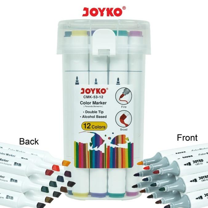 

TERBARU Color Marker Penanda Spidol Berwarna Joyko CMK-53-12 Dual Tip 12 Warna /ALAT TULIS AESTHETIC/ALAT TULIS SEKOLAH/ALAT TULIS SET/ALAT TULIS LENGKAP/ALAT TULIS ANAK/ALAT TULIS LUCU