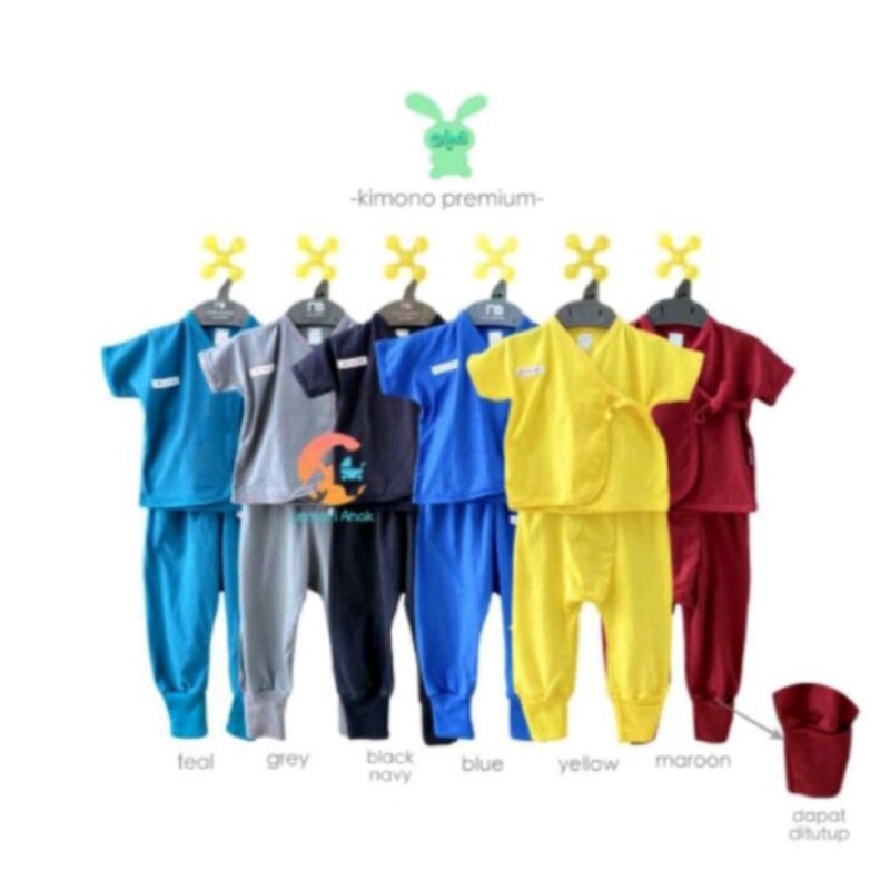 Aruchi setelan kimono lengan pendek celana panjang newborn