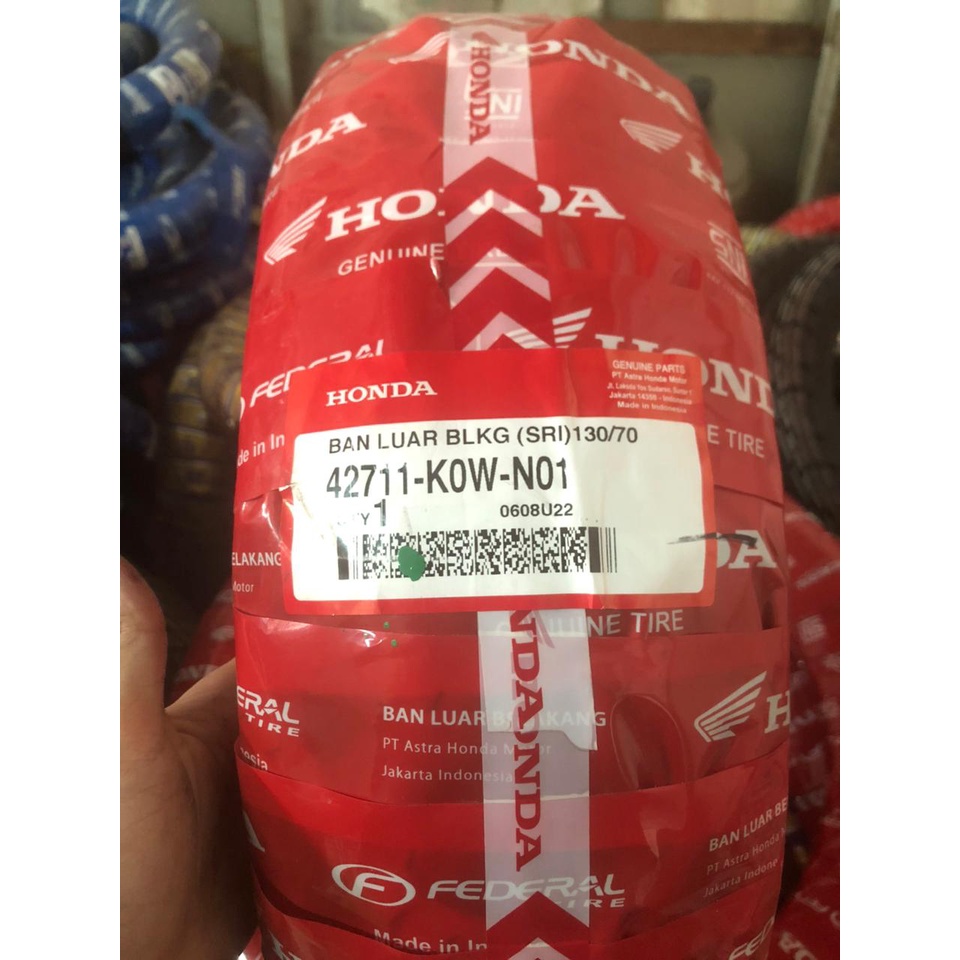 BAN LUAR TUBLES BELAKANG 130-70-13 ADV 150 42711-K0W-N01 ASLI AHM ORIGINAL