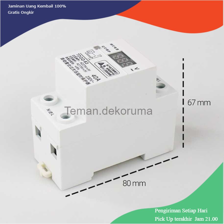 TD-PR2 HDP Din Rail Over Under Voltage Protection 230V 40A - TDGQ-63