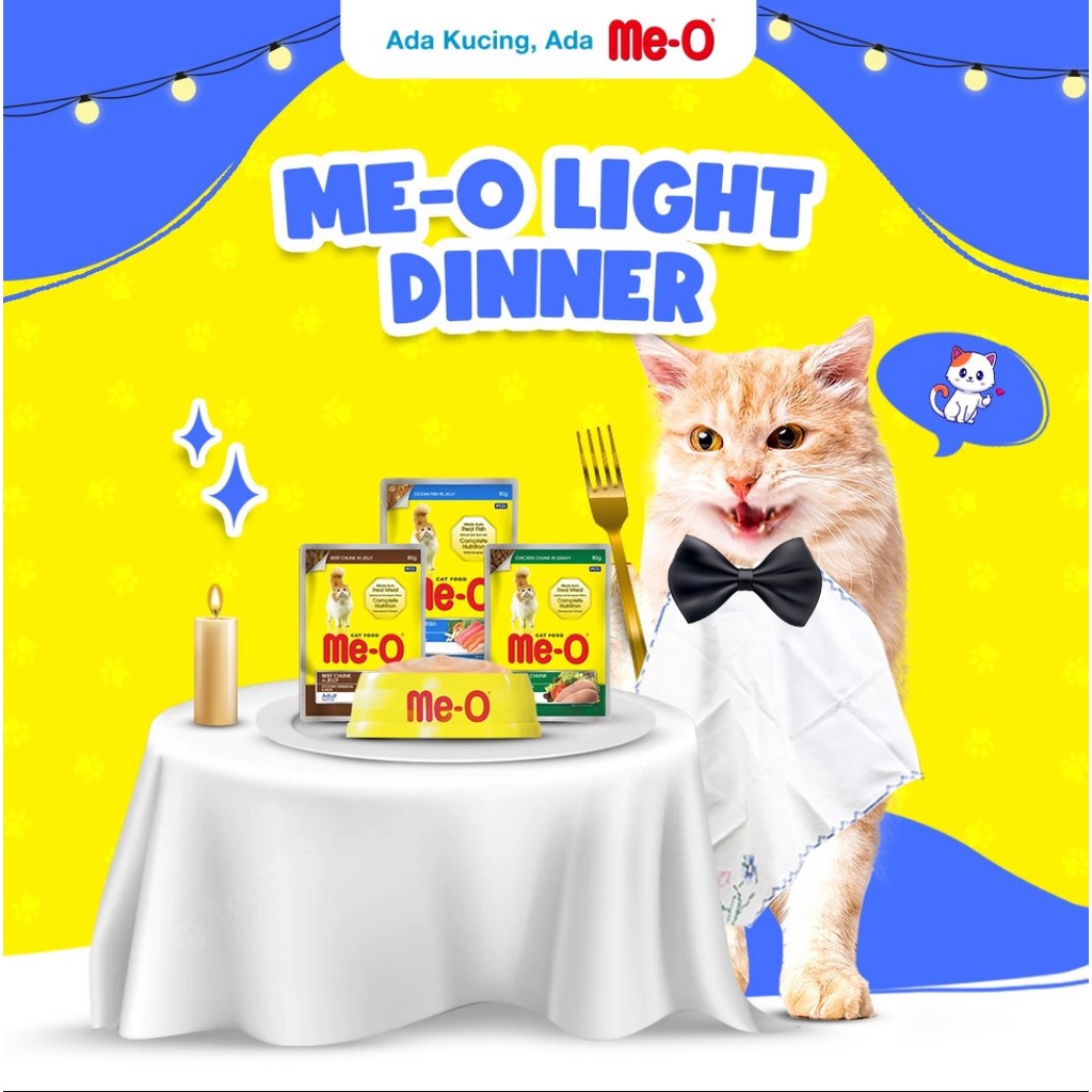 Meo Pouch 80gr Wet Food Makanan Kucing Basah Me-O