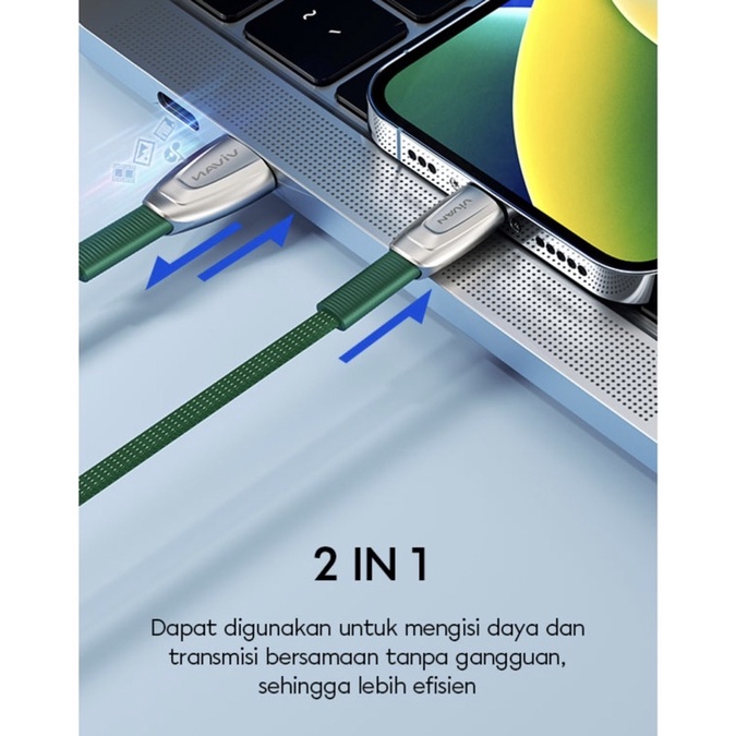 VIVAN Zinc Alloy Kabel Data Usb Type Lightning Fast Charging 2.4A for iPH0NE 5 6s 6+ 7+ X XS XR 11 12 13 PRO MAX (B-TKL)