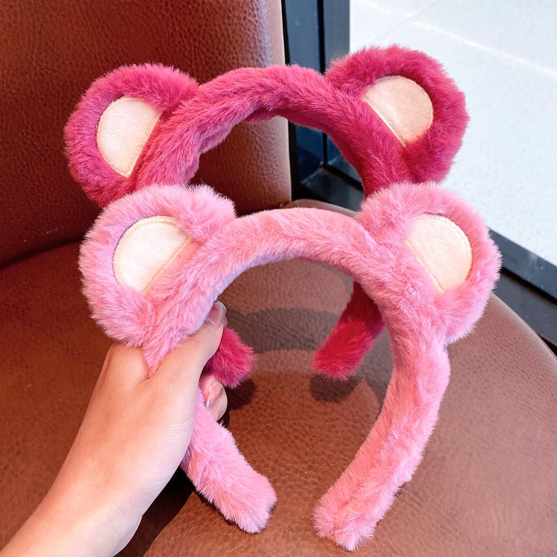 BD063 BANDO KARAKTER LOTSO/ BANDO BULU KEPALA BERUANG BANDO BERUANG FASHION KOREA LUCU