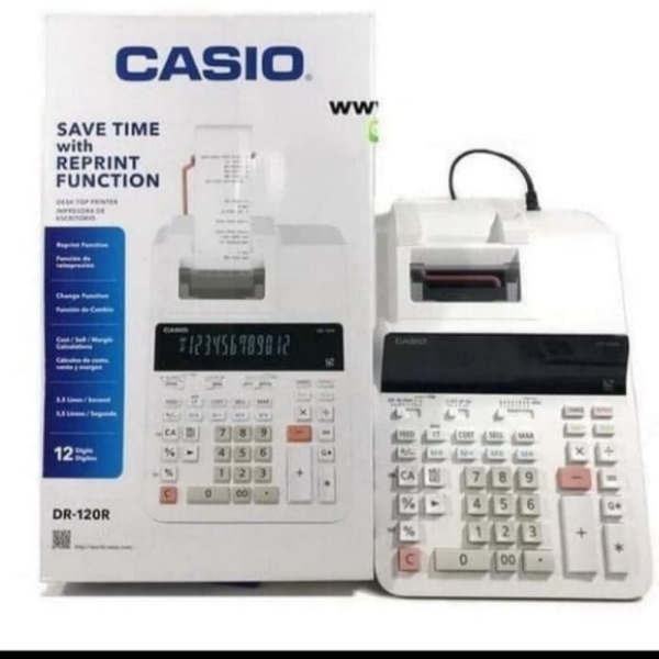 

Jual onderdil CASIO CALCULATOR PRINTING DR 120 R 12 DIGIT GARANSI RESMI OR Limited