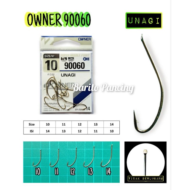 Owner Unagi 90060 OH Mata Kail Pancing Fishing Hook