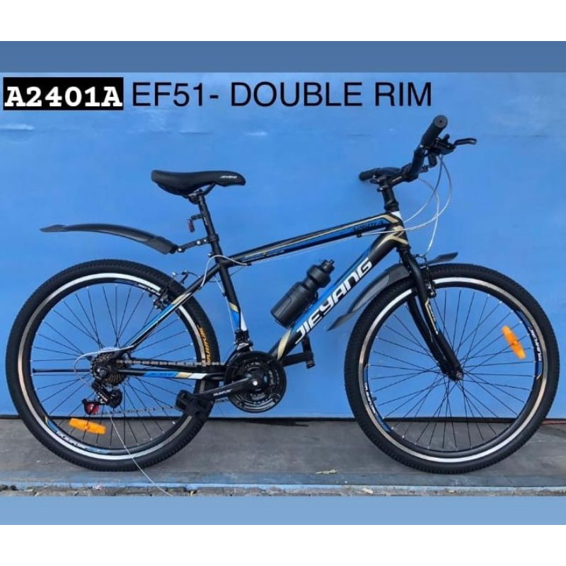 Sepeda MTB Ukuran 24 Jieyang 2401 Double Wall Rim EF51 Ada Slebor Bonus Botol Minum Murah / Sepeda G