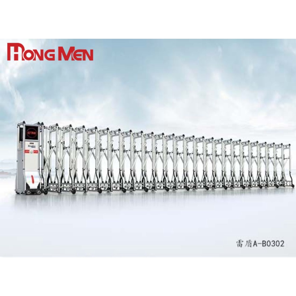 PAGAR OTOMATIS / PINTU GERBANG ALUMINIUM / AUTOMATIC FOLDING GATE / PAGAR LIPAT / HONGMEN / GATE FRA