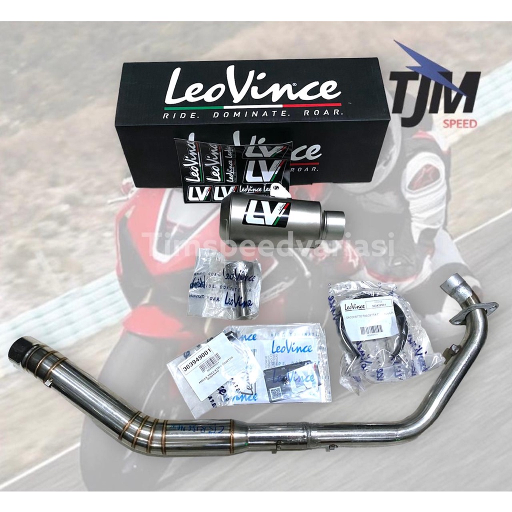 Knalpot Leovince LV10 ori Italy , full system header stainless for R15V3 V4 R15M