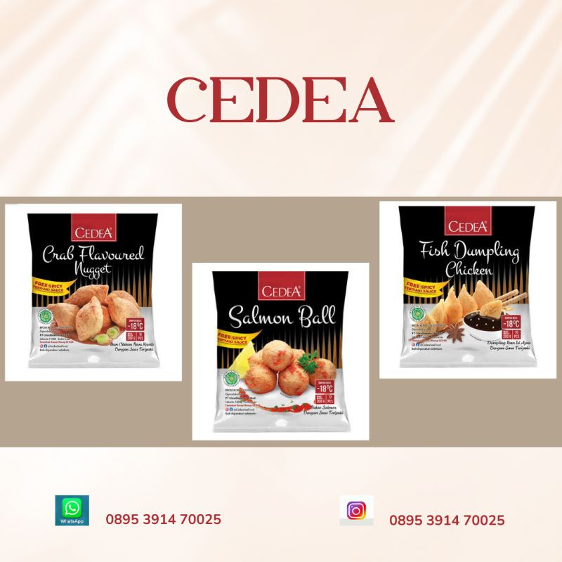 

Cedea all varian crab flavored nugget, salmon ball & fish dumpling chicken