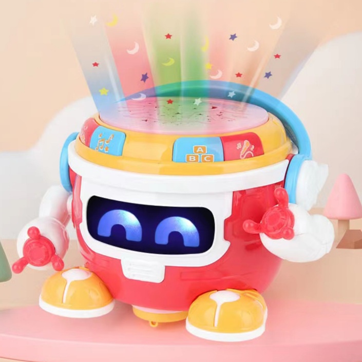 [MS]Mainan Robot Drum Canggih Multifungsi Bisa Jalan Dan Music Serta Lampu Cantik Warna Warni / Multifunction Robot Music Piano And Drum With Lightning