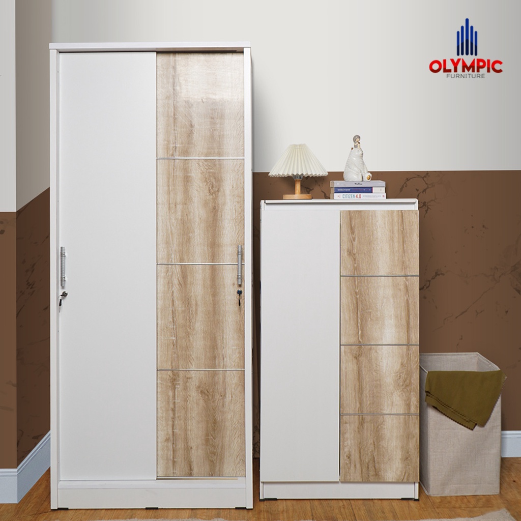 MORE Olympic Lemari Sliding / Lemari Pakaian / Lemari Baju / Tempat Penyimpan - LSD SERENA 80