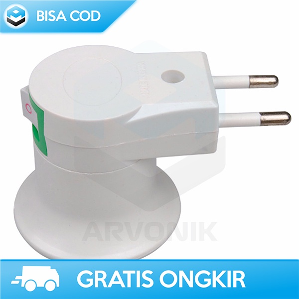FITTING BOHLAM COLOK E27 DENGAN SAKLAR ON-OFF EU PLUG 250 VOLT 6 AMPER