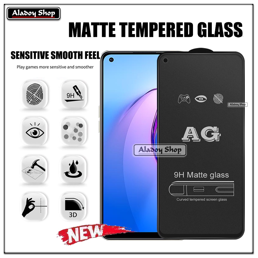 Oppo Reno 8 4G PAKET 2IN1 Tempered Glass Matte Anti Glare Full Layar dan Tempered Glass Kamera