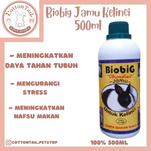 Biobig Jamu Khusus Kelinci - anti kembung banyak khasiat 500ml