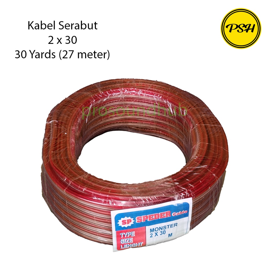 Kabel Speaker Isi 2 30 Yard 27 Meter Serabut 2 x 30 Roll 27M 27 M