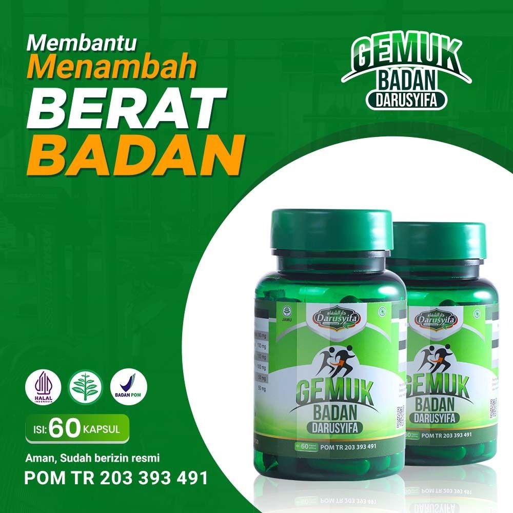 Penggemuk Badan Kapsul Gemuk Badan Darusyifa AMPUH Gemukkan Badan Isi 60 Kapsul