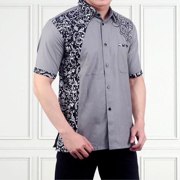 BJU BATIK PRINT PRADA HEM BATIK PRIA KEMEJA BATIK PRIA LENGAN PENDEK