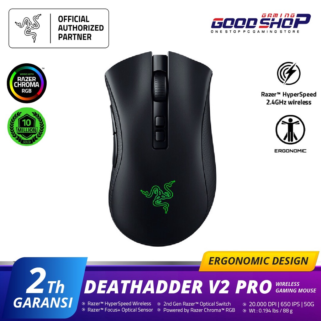 Razer Deathadder V2 Pro - Wireless Gaming Mouse &quot;NON DOCKING&quot;