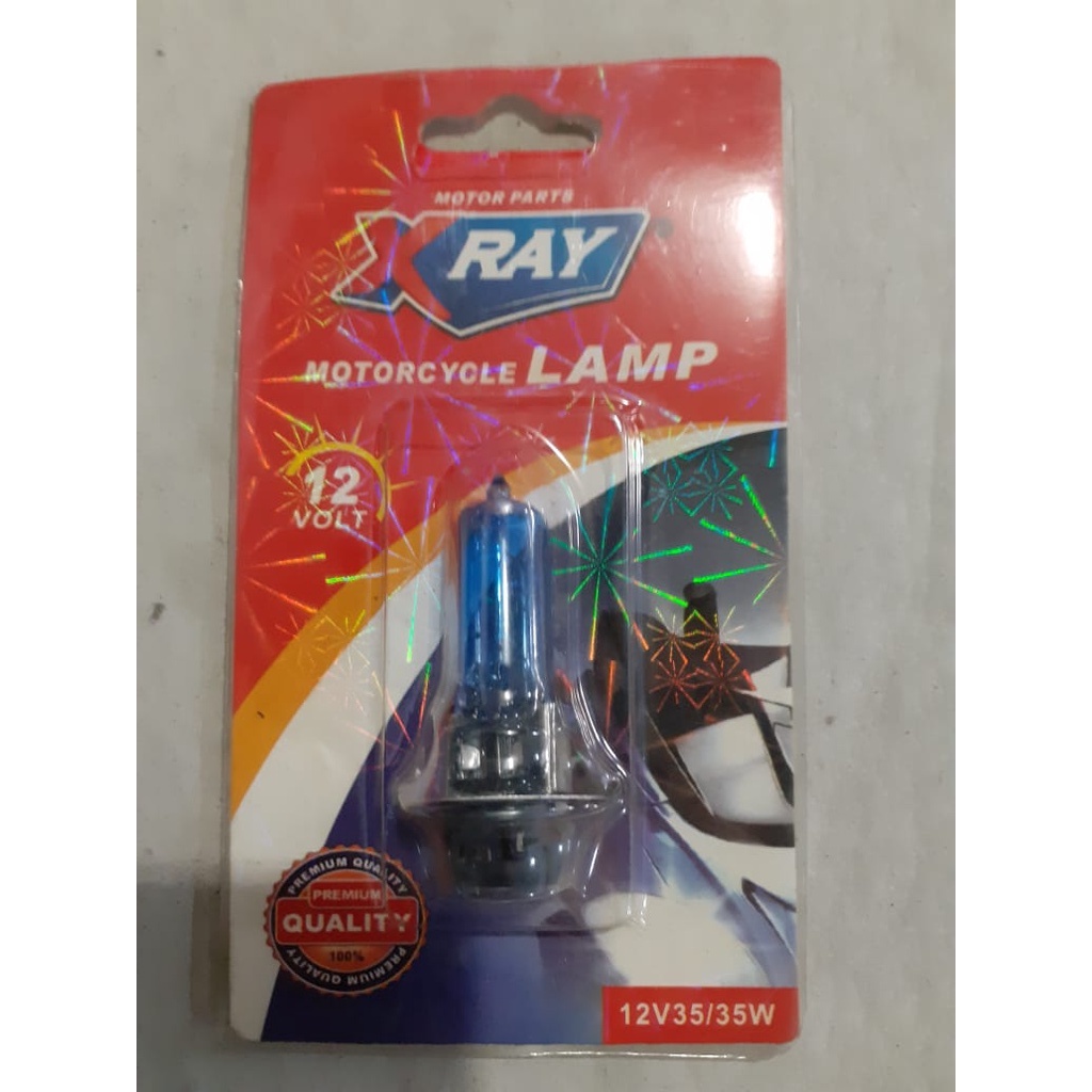 Bohlam Depan Halogen HID 12V 35W Terang Motor Bebek High Quality (Putih semi kuning)