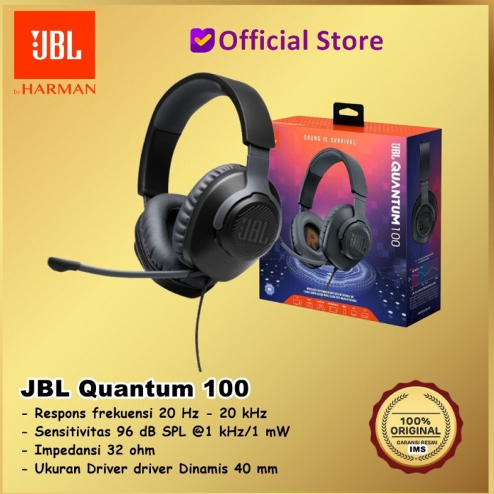 JBL Quantum 100 Gaming Headphones JBLQ100 Q100 Q 100 Headset JBL