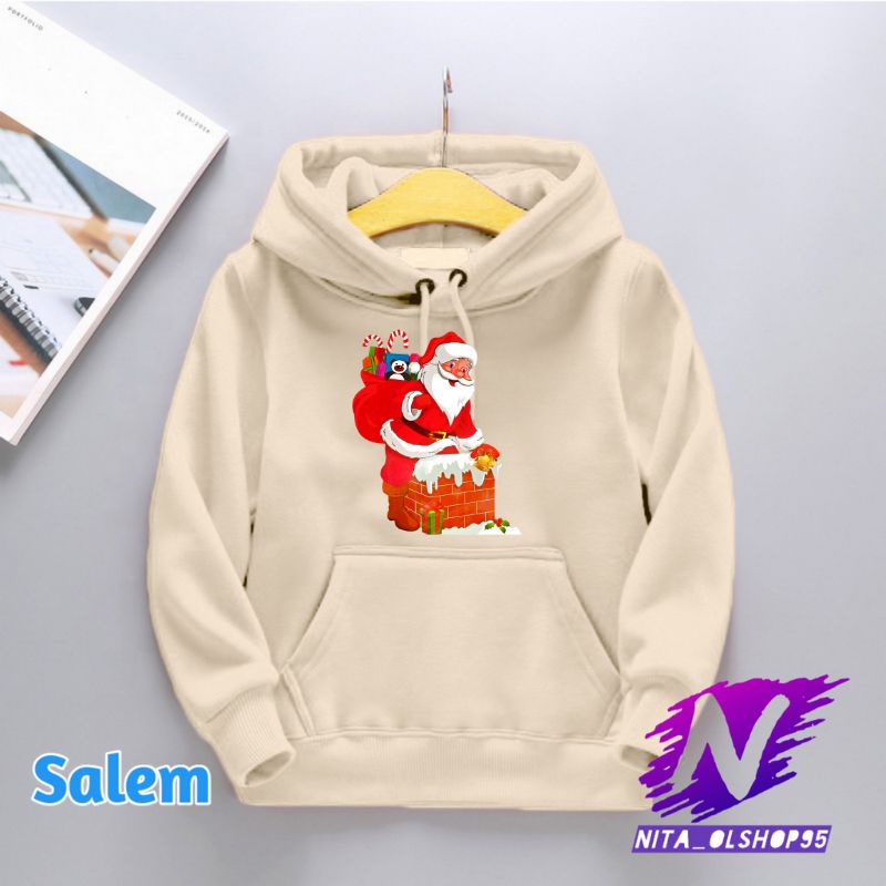 hoodie anak santa sweater anak natal tahun baru