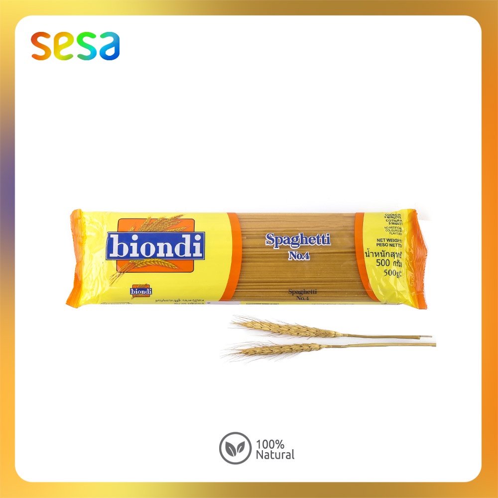

BIONDI Pasta Spaghetti NO.04 500gr - 100% Gandum
