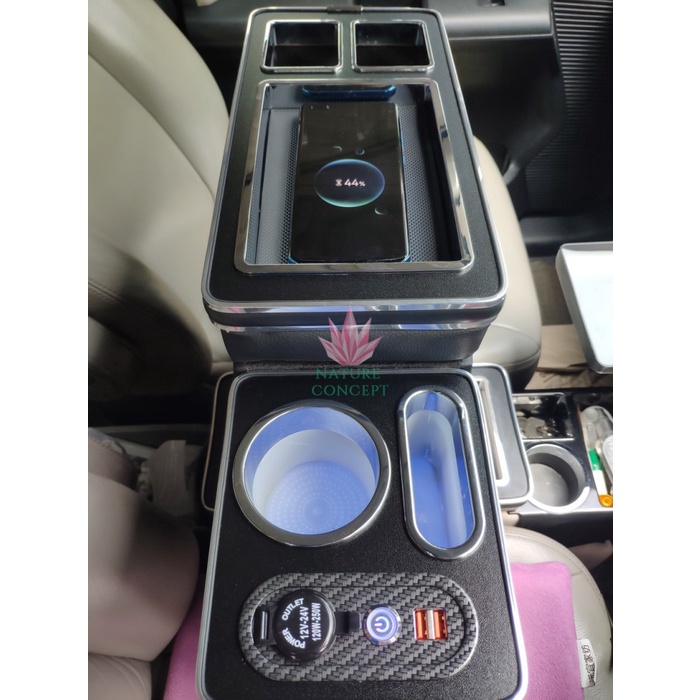 Console Box Mobil Honda Freed fitur Lengkap Mewah USB Power Outlet