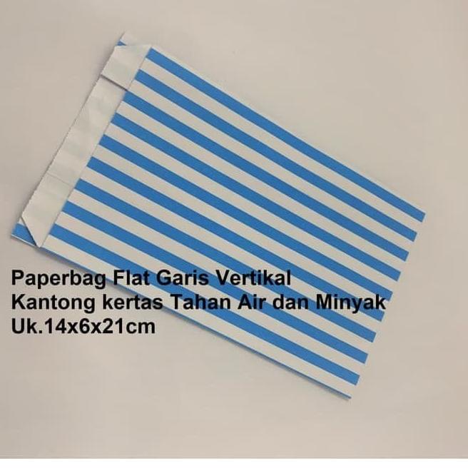 

Paperbag Kantong Tahan Air Minyak vertikal Blue 14x6x21cm(M) Foodgrade