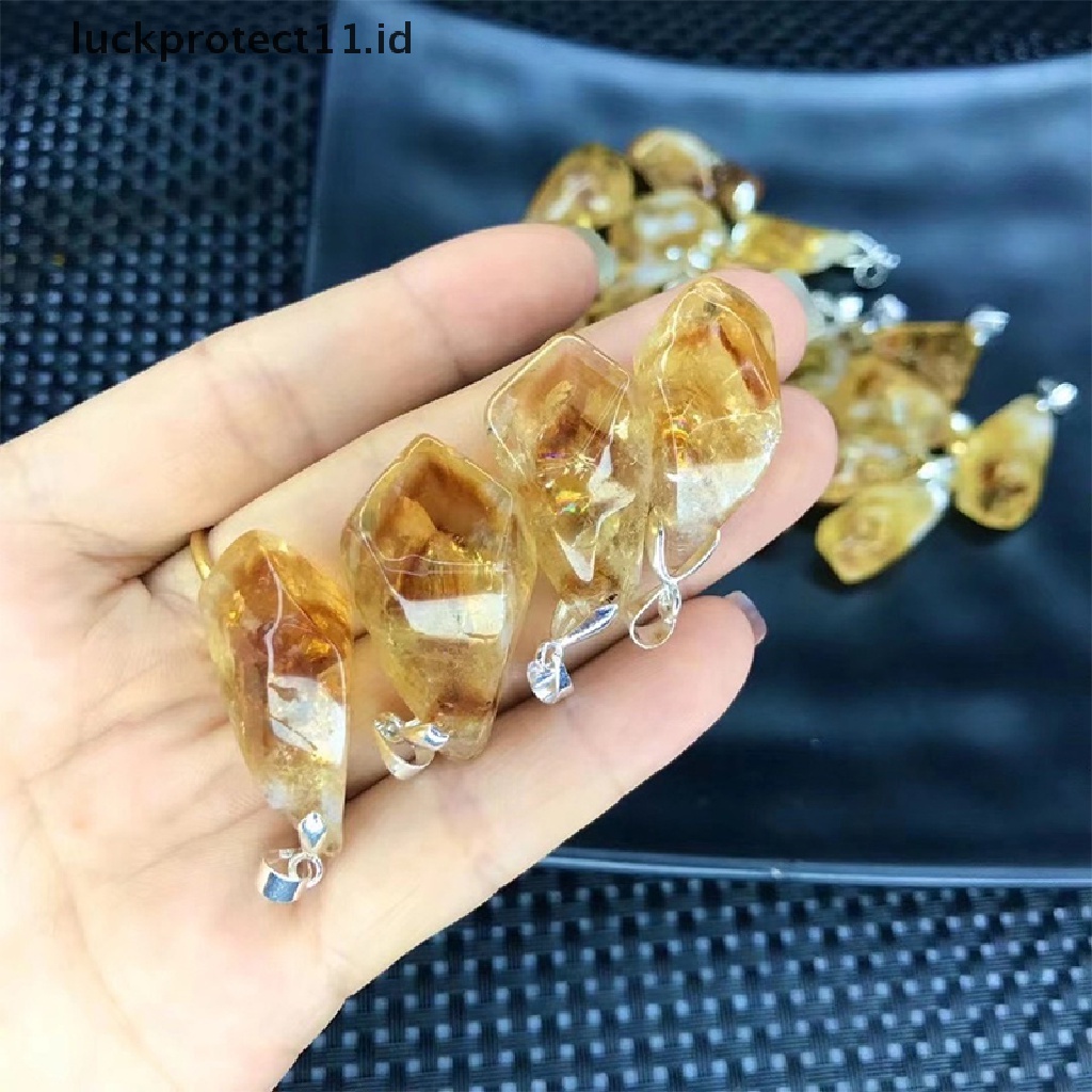 Liontin Batu Kristal Enegry Brazil Citrine Alami Untuk Penyembuhan