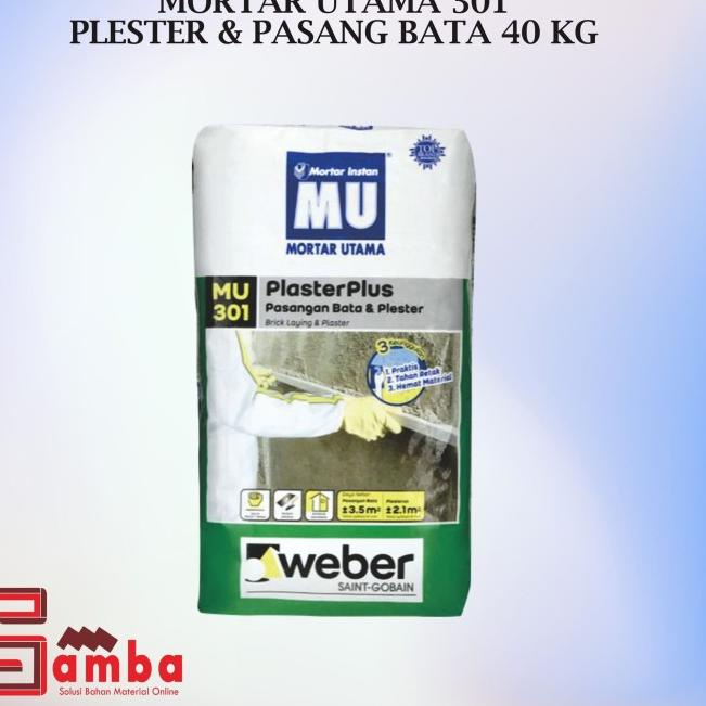 MORTAR UTAMA 301 PLESTER & PASANG BATA 40 KG/ MU 301 PLESTERAN
