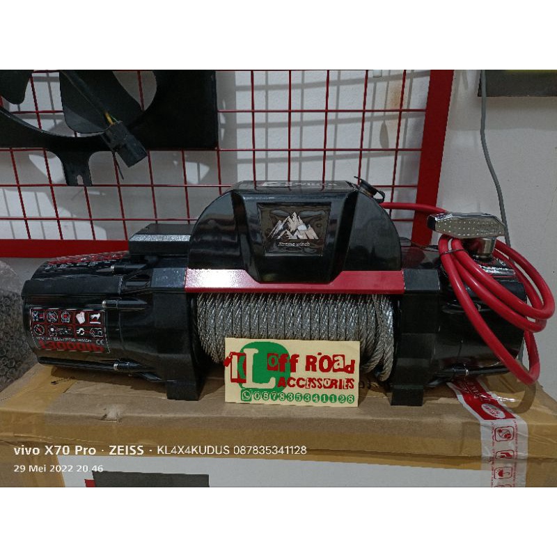 4WINCH Winch Model Gawang High Power 13000lbs Tali Baja