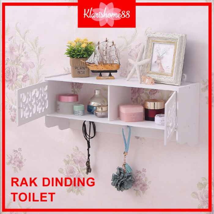 [Ready] Rak Dinding Toilet Lemari Kamar Mandi Gantungan Handuk Tempat Sabun