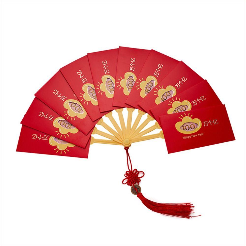 Lanfy Amplop Angpao Tahun Baru Cina / Imlek 6 / 10 Slot Warna Merah