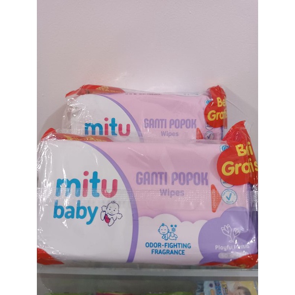 mitu tisu basah sweet rose ungu, beli 1 gratis 1.