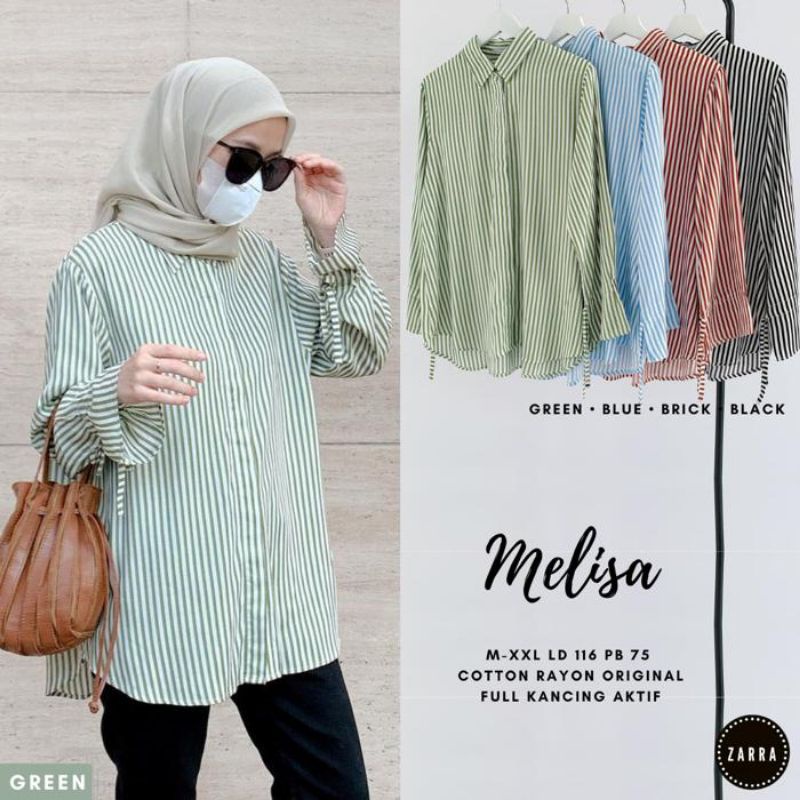 (BISA COD) MELISA BLOUSE JUMBO LD 116 cm TERBARU