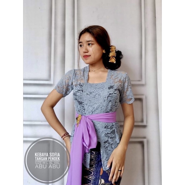 Kebaya sofia lengan pendek , Kebaya brokat streat modern