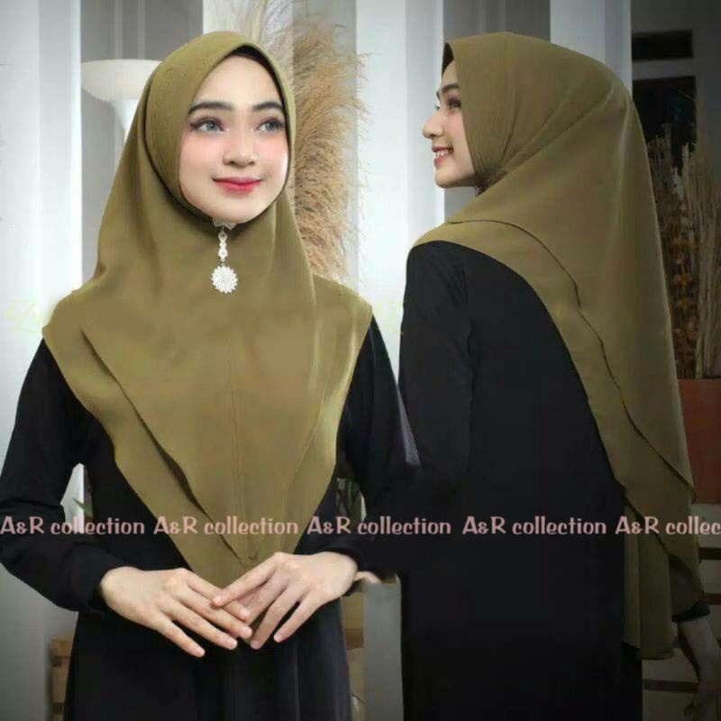 COD//HIJAB LV MINI 2 LAYER CERUTY BABYDOLL/KHIMAR SYAR'I CERUTY 2 LAYER MINI/JILBAB INSTAN LANCIP MI
