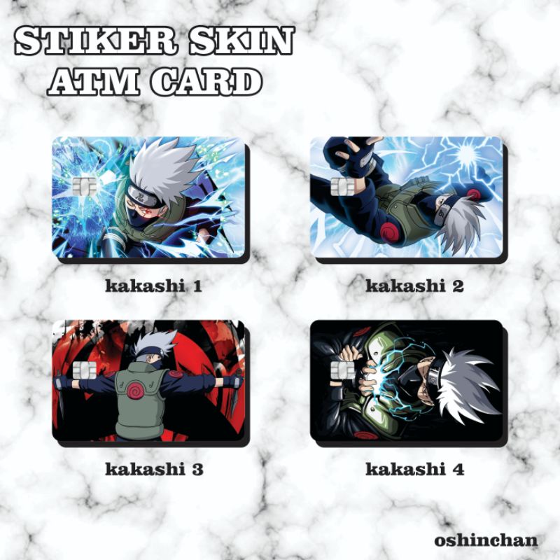 Sticker Skin Card HOLOGRAM Kakashi Hatake- Vinyl ATM Debit Credit