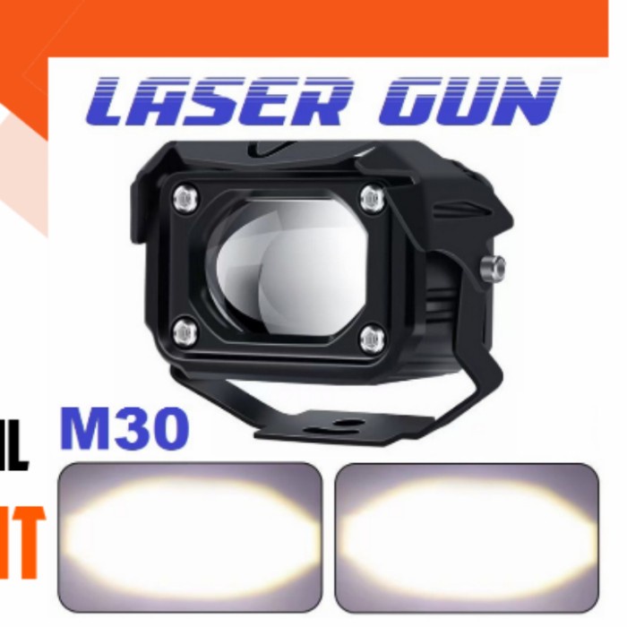 LAMPU TEMBAK KABUT LASER GUN M30 VINYX 30 WATT SINAR PUTIH PUTIH