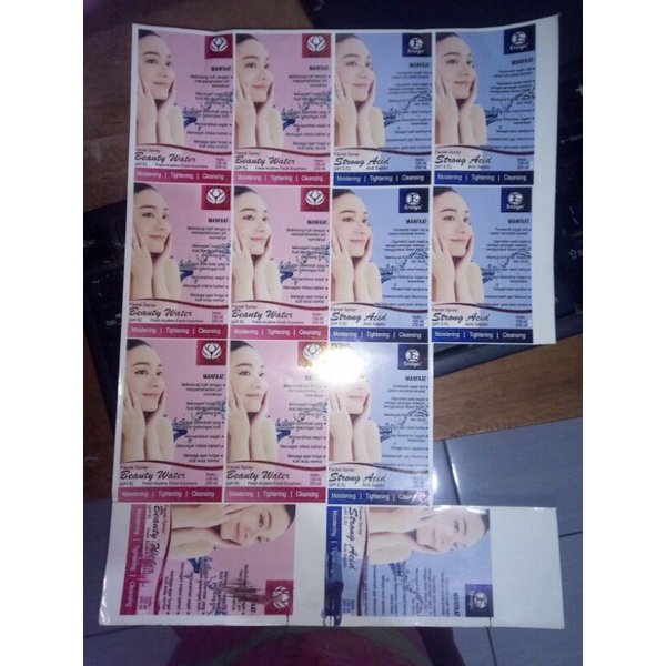 

stiker label makanan, produk, minuman perlembar kertas A4