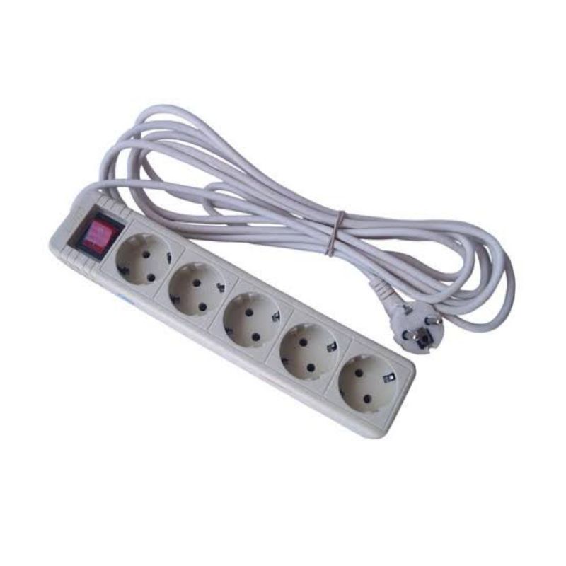 KABEL COLOKAN LISTRIK 5 LUBANG ON OF OF PLUS INDIKATOR LED