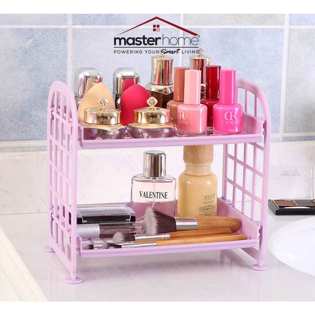 IG - Rak Susun Mini 2 Tingkat | Tempat Penyimpanan Kosmetik Bumbu Dapur Peralatan Kamar Mandi Multifungsi