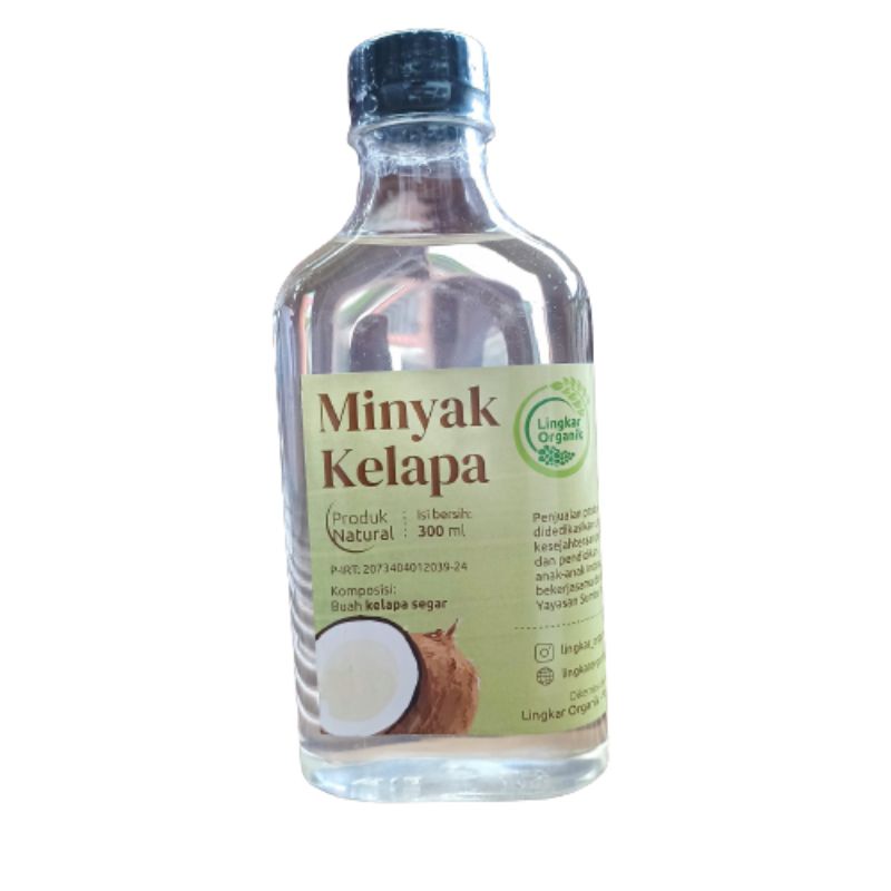 MINYAK KELAPA ORGANIK KEMASAN 300ML DARI LINGKAR ORGANIK UNTUK MPASI BAYI