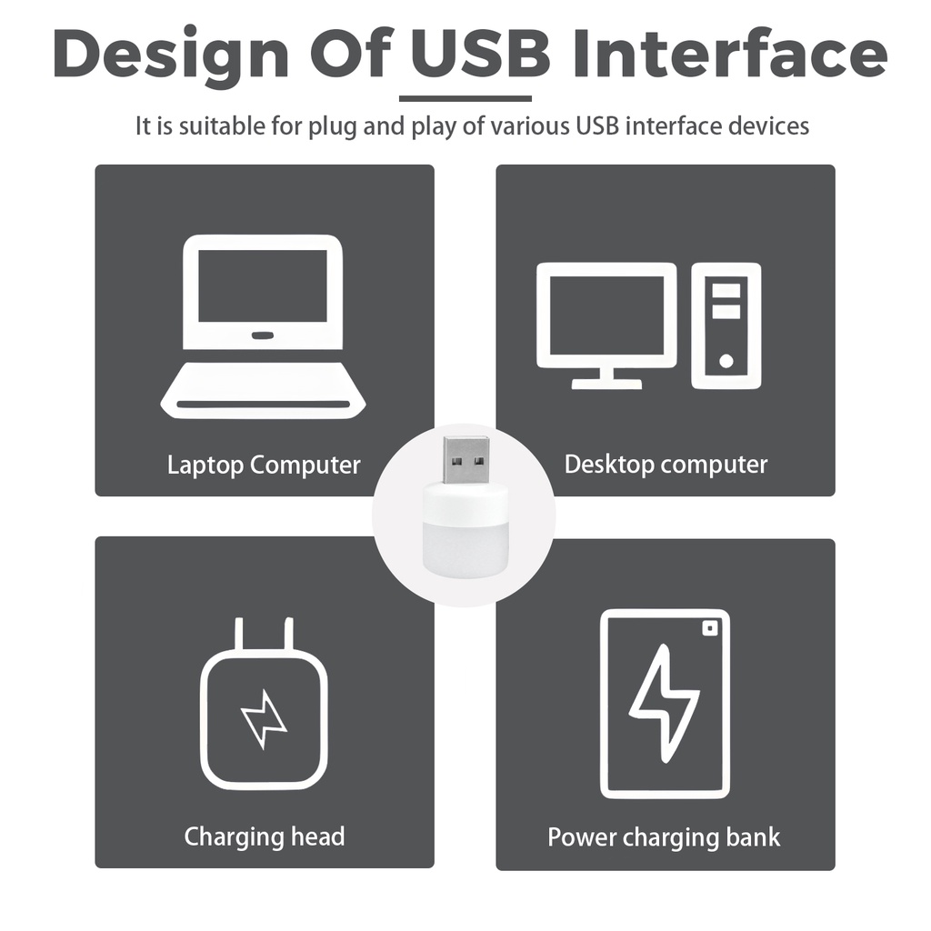 Lampu Atmosfir Mini USB Untuk Dekorasi Mobil / PC / Komputer / Mobil