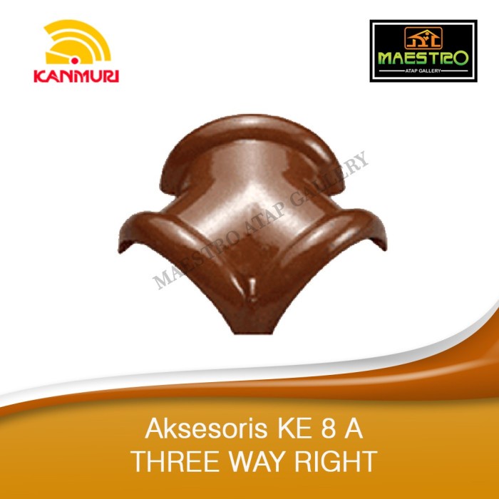 Nok 3 Arah Genteng Keramik Kanmuri KE 8 A