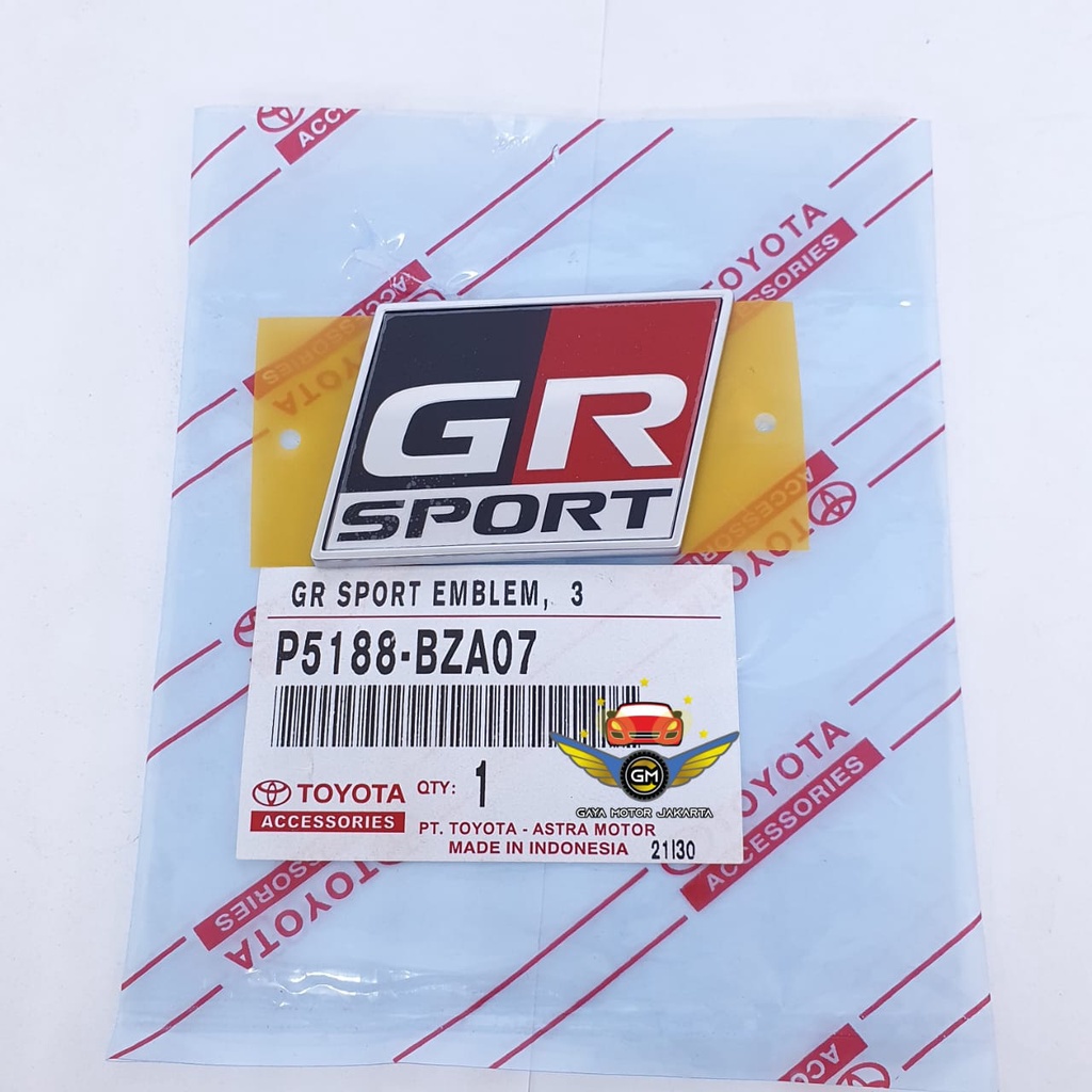 Emblem Logo Toyota GR-GR SPORT Agya-Avanza-Rush-Raize P5188-BZA07