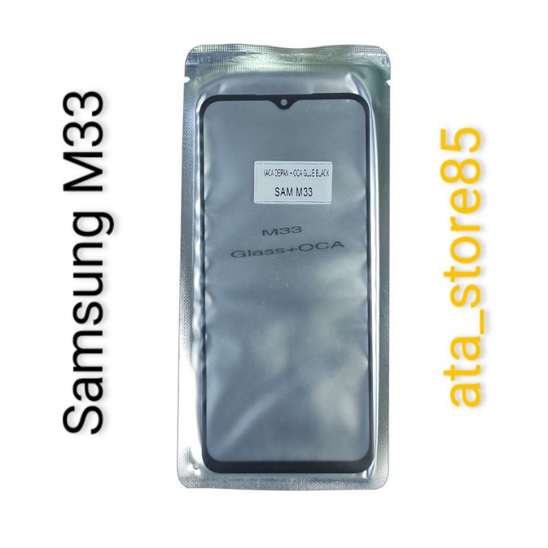 Kaca Depan Kaca LCD Samsung M33 | M 33 TS TC Touchscreen Glass LCD+Lem Plus Oca Kering Original