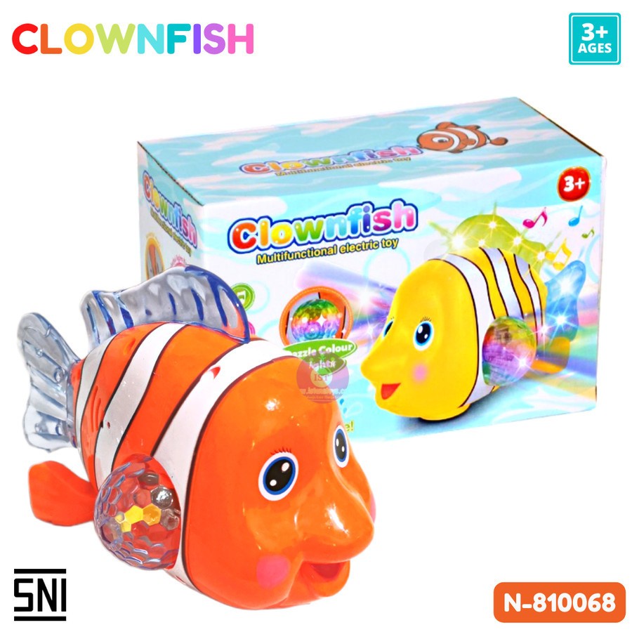 Mainan Clown Fish ada Lampu dan Musik