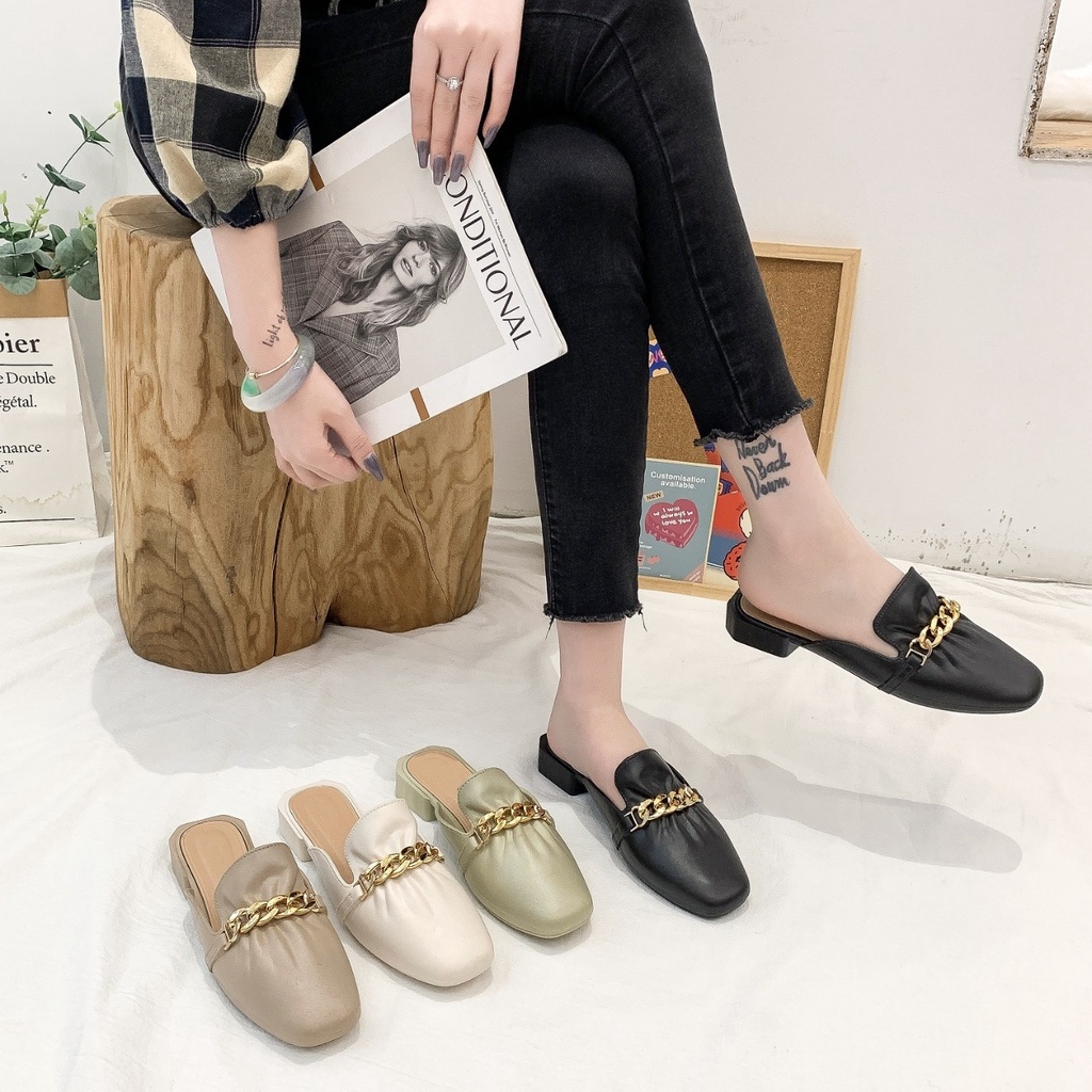 Sepatu Slop Sandal Flat Karet Jelly Wanita Empuk ACC